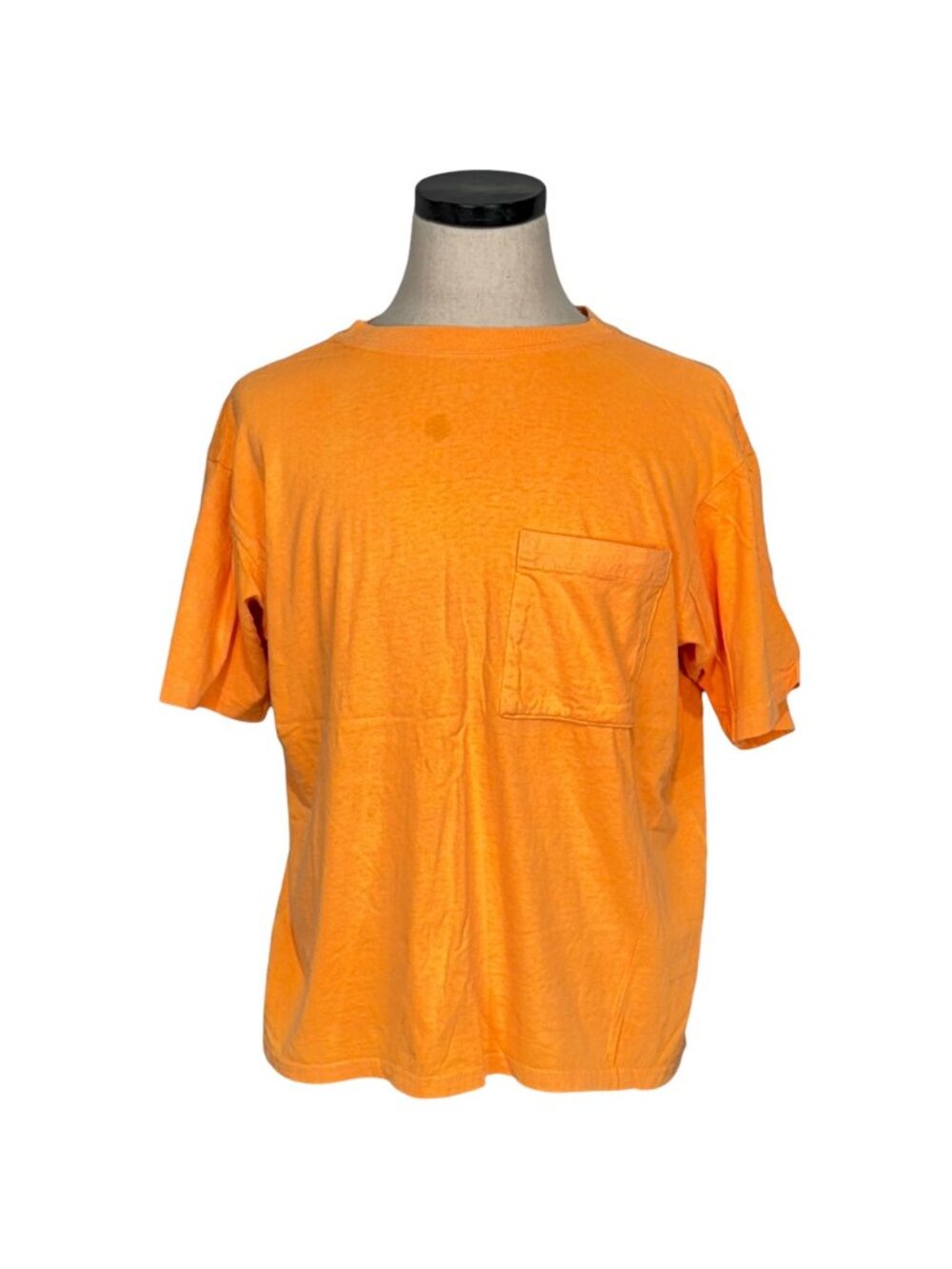 Vintage 80s Rush Surf Wear Orange Pocket Tee Large Made In USA